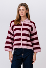Charger l'image dans la galerie, Josie Polo Knit - Pink/ Burgundy
