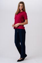 Load image into Gallery viewer, Leah Loose T-shirt - Burgundy
