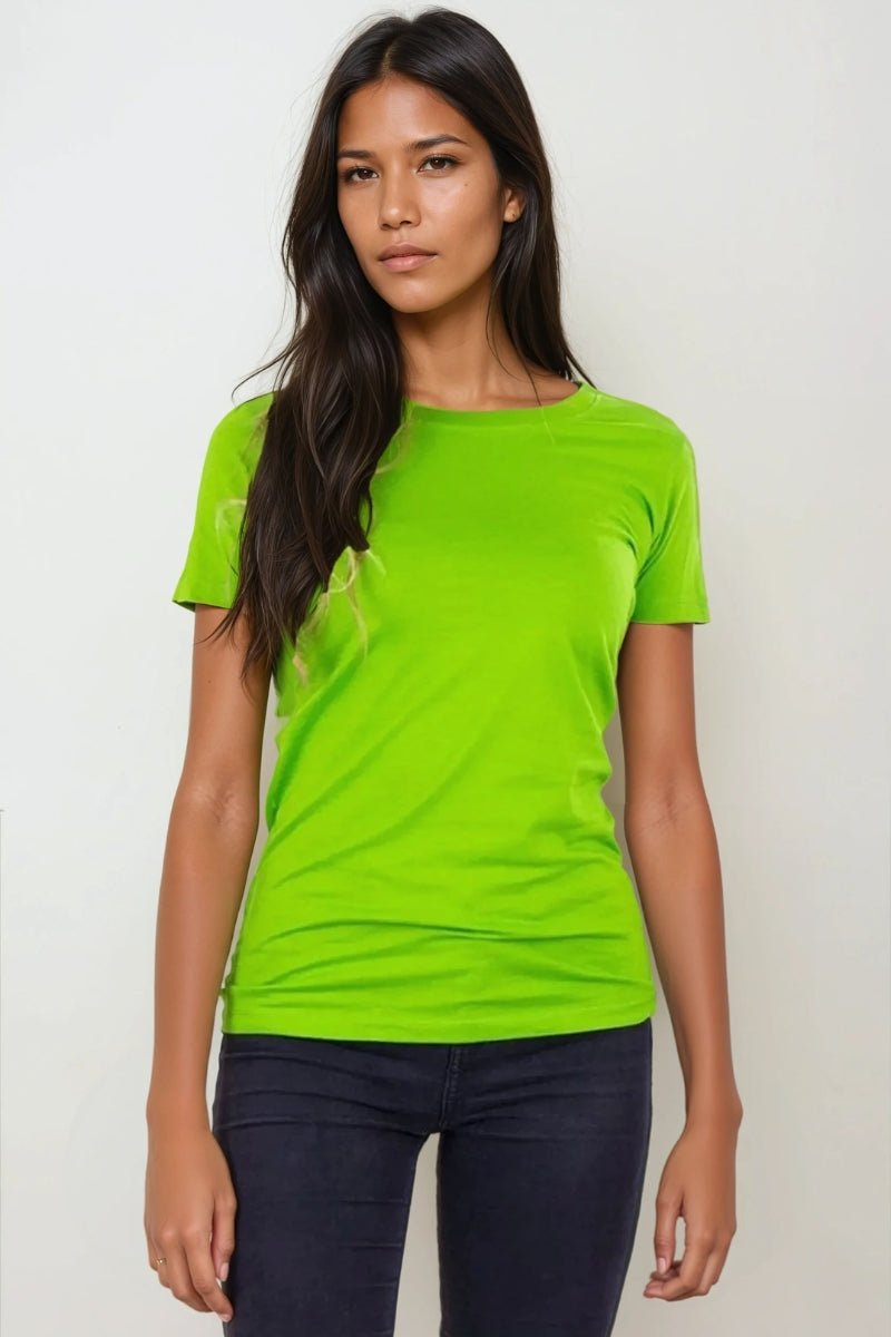 Gemonteerd t -shirt - limoengroen
