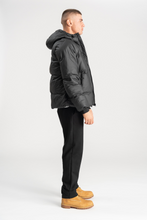 Charger l&#39;image dans la galerie, Coated Hooded Jacket - Black
