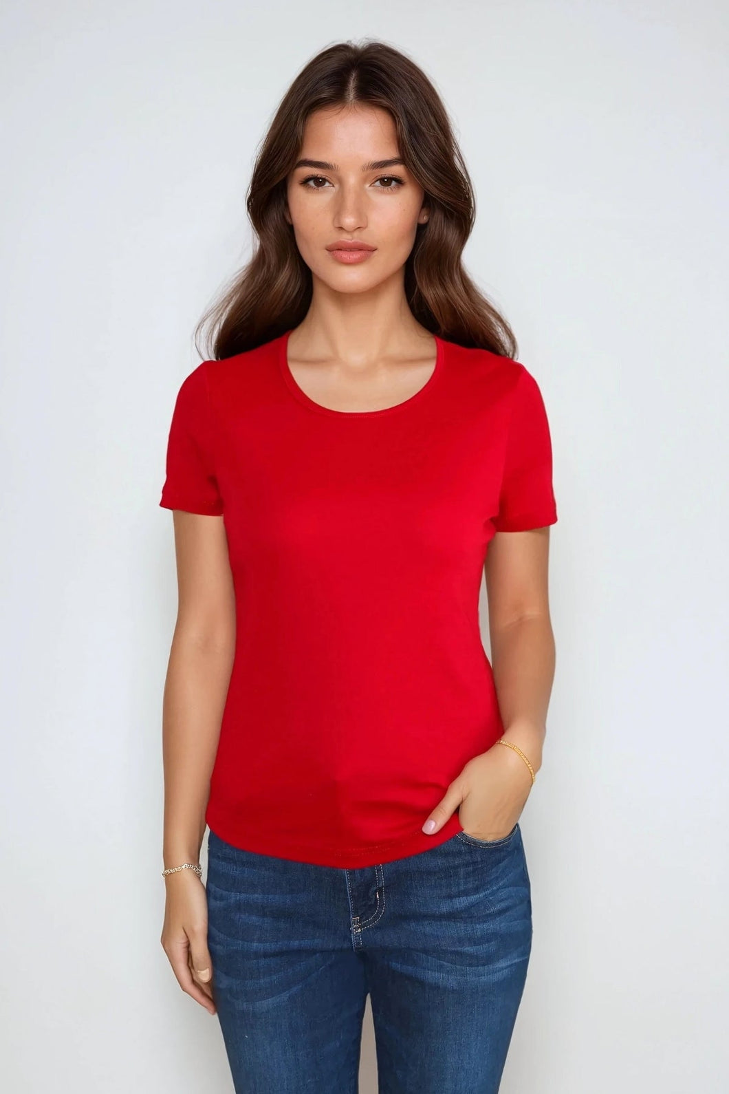 Basic Tight T-shirt - Red