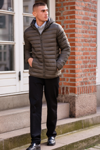 Load image into Gallery viewer, Hooded Light Puffer Jacket - Olive

