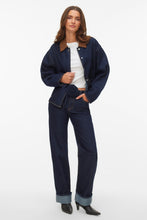 Load image into Gallery viewer, Allison Straight Rosebelt  - Dark Blue Denim
