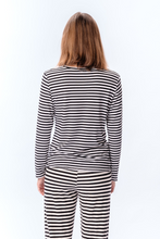 Carica l'immagine nel visualizzatore di Gallery, Stripped Long Sleeve Slim Fit - Black
