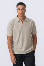 Load image into Gallery viewer, Atlas Textured Polo - Khaki
