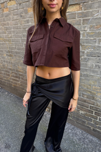 Load image into Gallery viewer, Noemi Short Shirt - Brown
