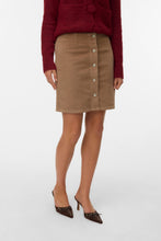 Load image into Gallery viewer, Etta Short Cord Skater Skirt - Silver Mink
