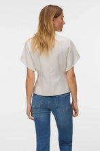 Load image into Gallery viewer, Sonja V-Neck Top - Pumice Stone/Silver Button
