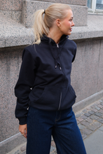 Load image into Gallery viewer, Basic Zip Hoodie - Dark Navy
