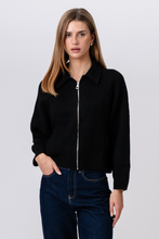 Load image into Gallery viewer, Selma Knit Zipper - Black
