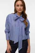 Load image into Gallery viewer, Islunn Bow Shirt - Dark Denim Snow White
