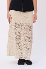 Load image into Gallery viewer, Amara Lace Maxi Skirt - Light Beige
