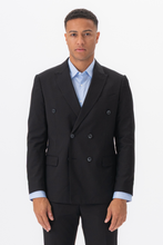 Cargar imagen en el visor de la galería, Premium Double-breasted Blazer - Black
