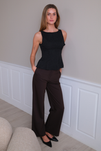 Cargar imagen en el visor de la galería, Rosalie Wide Pants - Brown
