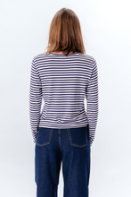 Carica l'immagine nel visualizzatore di Gallery, Stripped Long Sleeve Slim Fit - Blue
