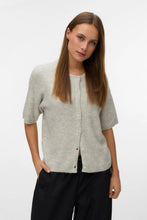 Carica l'immagine nel visualizzatore di Gallery, Lefile 2/4 O-Neck Pearl Cardigan - Light Grey Melange
