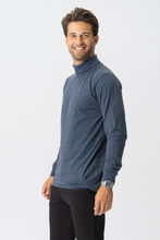 Load image into Gallery viewer, Roll collar sweater - Heather blue
