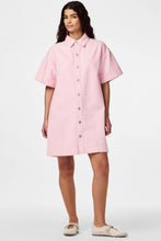Load image into Gallery viewer, Sky A-Shape Denim Dress - Roseate Spoonbill
