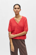 Load image into Gallery viewer, Saggia V-Neck Knit Cardigan - Poinsettia Melange

