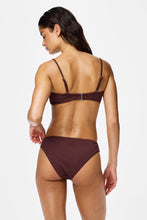 Load image into Gallery viewer, Kaya Seersucker Bikini Brief - Deep Mahogany
