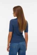 Load image into Gallery viewer, Limone Scallop Poloneck - Dark Denim
