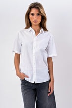 Load image into Gallery viewer, Short Sleeve Linen Shirt - White
