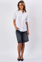 Load image into Gallery viewer, Short Sleeve Linen Shirt - White
