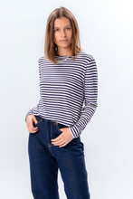 Carica l'immagine nel visualizzatore di Gallery, Stripped Long Sleeve Slim Fit - Blue
