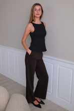 Cargar imagen en el visor de la galería, Rosalie Wide Pants - Brown
