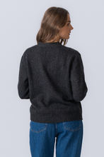 Load image into Gallery viewer, Knitted Cardigan - Dark Grey Melange
