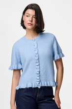 Carica l'immagine nel visualizzatore di Gallery, Lydia Frill Knit Cardigan - Cashmere Blue
