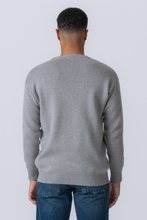 Load image into Gallery viewer, Crewneck Knit Sweater - Light Grey
