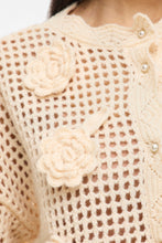 Load image into Gallery viewer, Enny Flower Knit Cardigan - Birch
