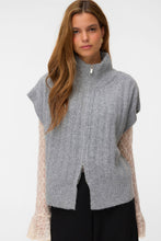 Load image into Gallery viewer, Bang Rib Highneck Zipper -  Medium Grey Melange

