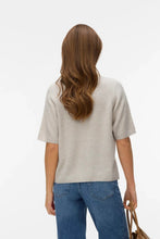 Load image into Gallery viewer, Lefile 2/4 O-Neck Pearl Cardigan - Pumice Stone Melange
