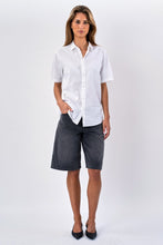 Load image into Gallery viewer, Short Sleeve Linen Shirt - White
