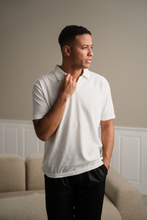 Load image into Gallery viewer, Atlas Textured Polo - White
