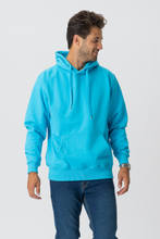 Carregar imagem no visualizador da galeria, Camisola com capuz básica - Azul turquesa
