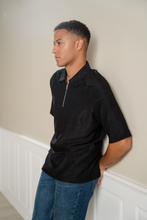 Carica l'immagine nel visualizzatore di Gallery, Enzo Short Sleeve Half Zip - Black
