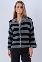 Load image into Gallery viewer, Josie Polo Knit - Grey/Black
