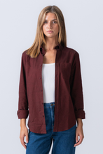 Load image into Gallery viewer, Boyfriend Oxford Shirt - Burgundy
