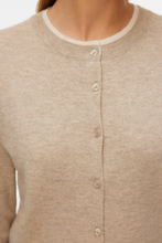 Load image into Gallery viewer, Wonderful O-Neck Cardigan - Silver Mink Melange w. Birch
