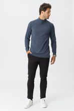 Load image into Gallery viewer, Roll collar sweater - Heather blue
