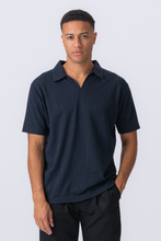 Load image into Gallery viewer, Atlas Textured Polo - Navy
