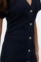 Load image into Gallery viewer, Sanni V-Neck Dress - Dark Blue Denim
