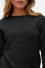 Load image into Gallery viewer, Doffy O-Neck Blouse - Black Melange
