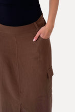 Carica l'immagine nel visualizzatore di Gallery, Linen Skirt - Brown
