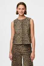 Load image into Gallery viewer, Salume Denim Top - White Pepper Leo
