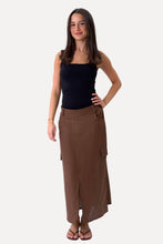 Carica l'immagine nel visualizzatore di Gallery, Linen Skirt - Brown
