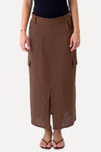 Carica l'immagine nel visualizzatore di Gallery, Linen Skirt - Brown

